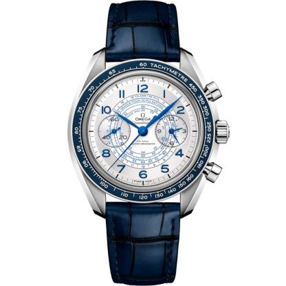Omega Speedmaster Chronoscope 43 mm, steel on leather strap 329.33.43.51.02.001