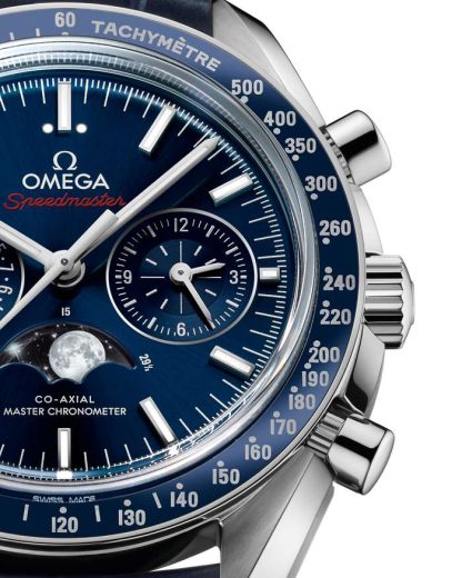 Omega Speedmaster Moonphase 44.25 mm, steel on leather strap 304.33.44.52.03.001 - Image 3