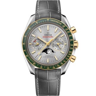 Omega Speedmaster Moonphase 44.25 mm, steel - yellow gold on leather strap 304.23.44.52.06.001