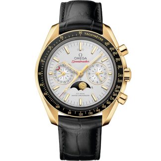 Omega Speedmaster Moonphase 44.25 mm, yellow gold on leather strap 304.63.44.52.02.001
