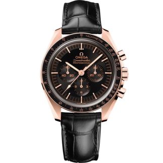 Omega Speedmaster Moonwatch Professional 42 mm, Sedna™ gold on leather strap 310.63.42.50.01.001