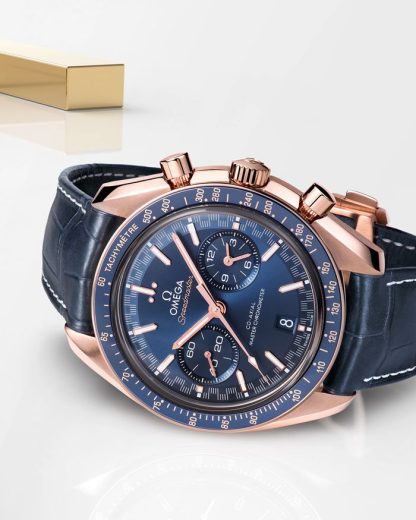 Omega Speedmaster Racing 44.25 mm, Sedna™ gold on leather strap 329.53.44.51.03.001 - Image 3
