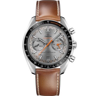 Omega Speedmaster Racing 44.25 mm, steel on leather strap 329.32.44.51.06.001