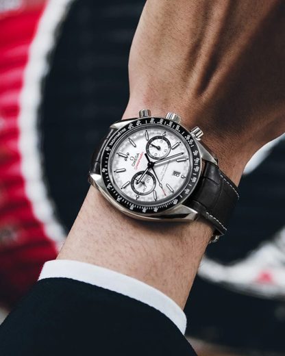 Omega Speedmaster Racing 44.25 mm, steel on leather strap 329.33.44.51.04.001 - Image 2