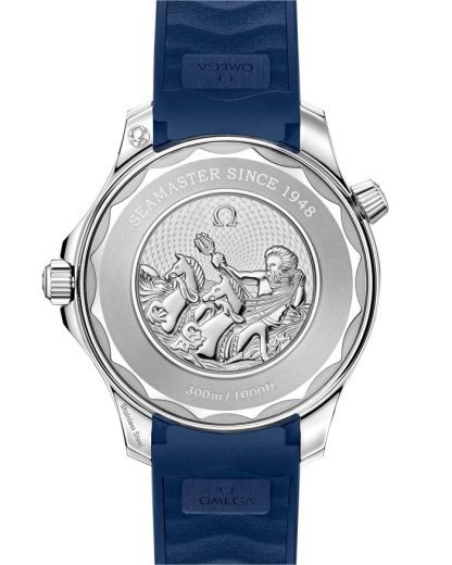 Omega Summer Blue Seamaster Diver 300M 42 mm, steel on rubber strap 210.32.42.20.03.002 - Image 2