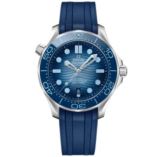 Omega Summer Blue Seamaster Diver 300M 42 mm, steel on rubber strap 210.32.42.20.03.002