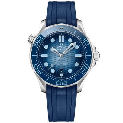 Omega Summer Blue Seamaster Diver 300M 42 mm, steel on rubber strap 210.32.42.20.03.002