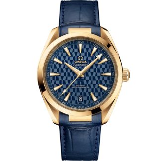 Omega Tokyo 2020 Seamaster Aqua Terra 150M 41 mm, yellow gold on leather strap 522.53.41.21.03.001